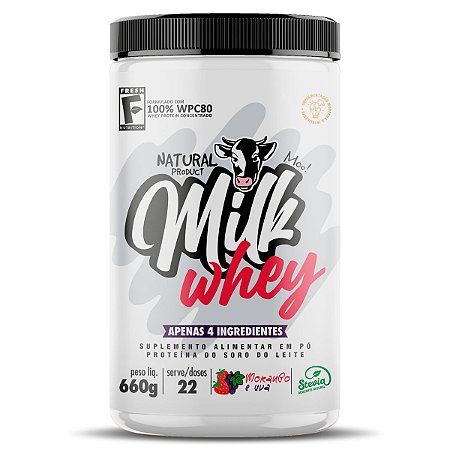 Milk Whey Morango com Uva 660g (WPC 80%)