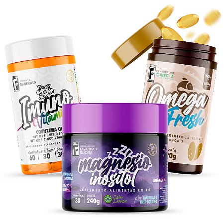 Combo: Good Day (Omega 3, Imuno Vitaminas e Magnésio Inositol)
