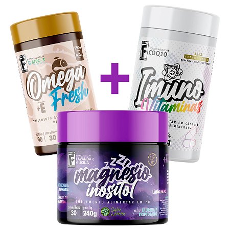 Combo: Good Day (Omega 3, Imuno Vitaminas e Magnésio Inositol)