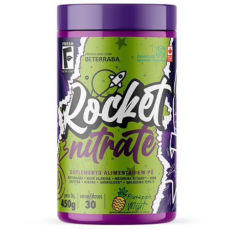 Rocket Nitra Com Cafeína Abacaxi com Hortelã 450g