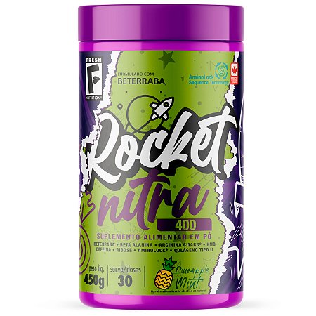 Rocket Nitra Com Cafeína Abacaxi com Hortelã 450g