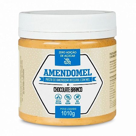 Pasta de Amendoim Amendomel e Chocolate Branco 1kg Thiani