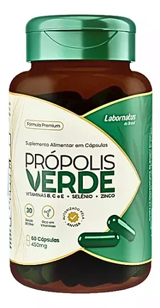PRÓPOLIS VERDE LABORNATUS COM 60 CÁPSULAS  500 mg