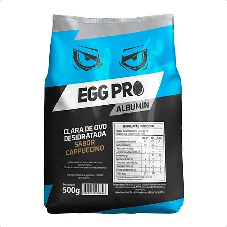 Albumina 500g Proteína Da Clara Do Ovo - Proteína Pura Sabor Cappuccino