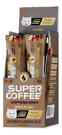 Super Coffee Chocolate Língua de Gato Display com 14 sachês