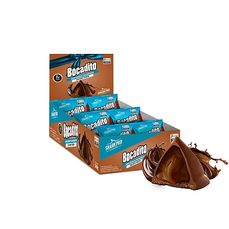 Bocadito (6 unid. 40g) Shark Pro - Sabor Chocolate com Brigadeiro