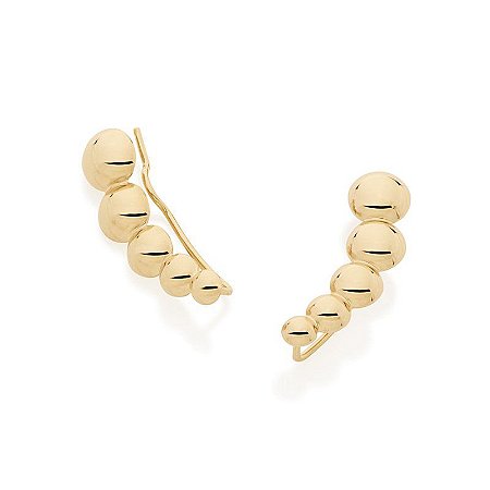 Brinco Ear cuff de bolas degrade