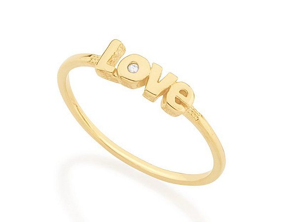 Anel skinny ring love