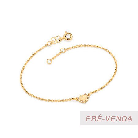 Pulseira se coração c/ pedras