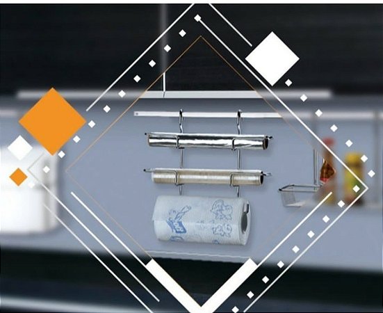 Suporte para rolos papel - Toalha/Aluminio/PVC