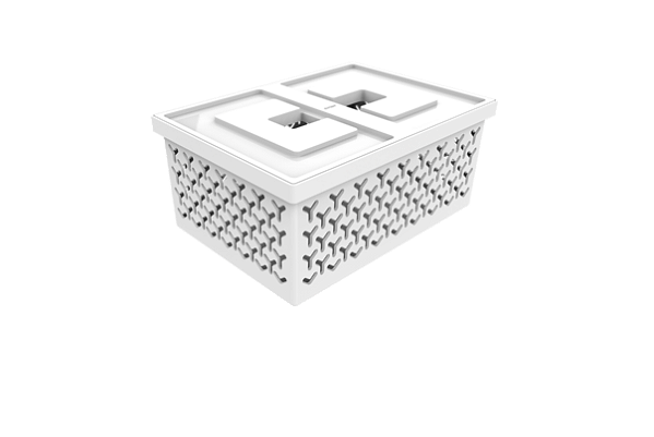Cesto Organizador Médio Com Tampa