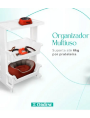 Estante Organizadora Retangular Plástica c/ 3 Prateleiras