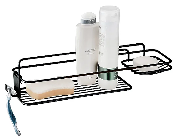 Suporte p/ Shampoo/Sabonete de Parede - Gancho Móvel