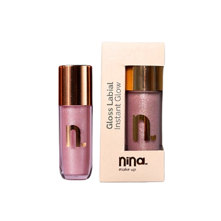 GLOSS LABIAL INSTANT GLOW QUARTZO ROSA- NINA MAKEUP