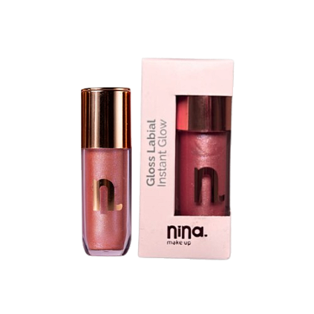GLOSS LABIAL INSTANT GLOW TURMALINA - NINA MAKEUP