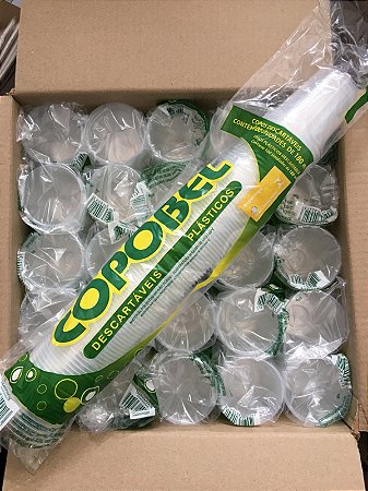 Copo Plástico Descartável Ps 180ml Transparente Caixa/2500 Copobel