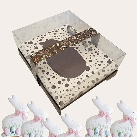 Caixa Ovo De Colher Decorada Poa 250G Unidade Urso Festas