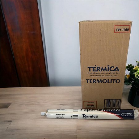 Rolo Papel Alumínio Bobina 45cm x 7,5m Caixa Com 25Rolos de 7,5metros Térmica