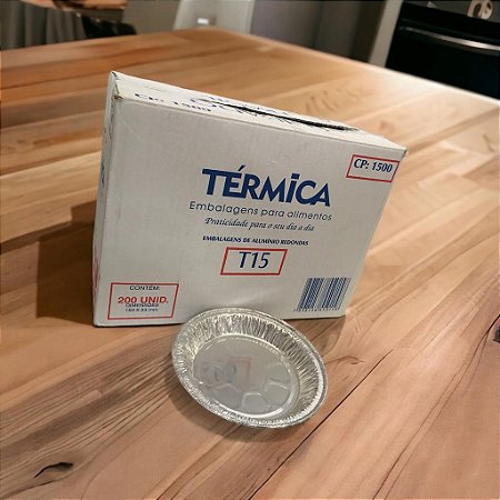 Forma de Alumínio Descartável Pizza T15 sem Tampa 15cm 220ml Caixa com200 unidades 150X23MM Térmica