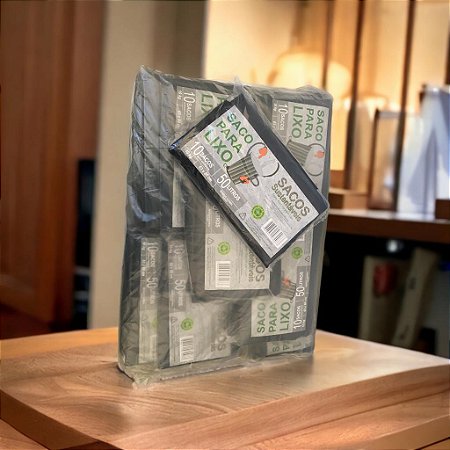 Saco Lixo Envelopado 50 litros Pacote com 10 Sacos Cada