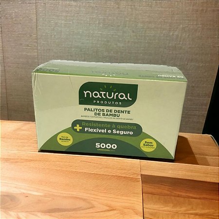 Palitos de Dente a Vulso Caixa com 5.000 Palitos Natural