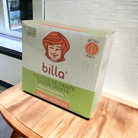 Palitos de Dente Embalados Individualmente Sabor Menta Caixa com 2.000 Palitos