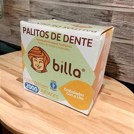 Palitos de Dente Embalados Individualmente Caixa com 2.000 Palitos
