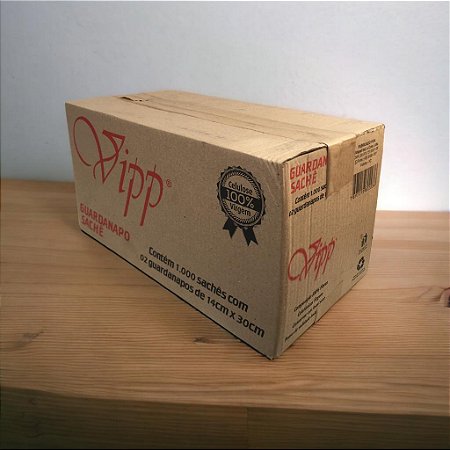 Guardanapo Sachê Vipp Caixa Com 1000 Sachês Duas Folhas 2 Guardanapos de 14cm x30cm Gramatura Média