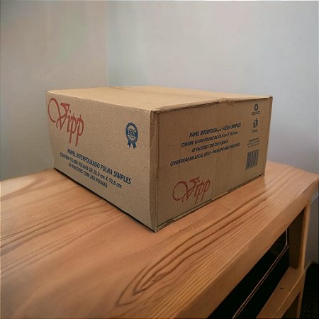 Papel Interfolhado Folha Simples 20cm x 10cm Caixa com 10.000 Folhas ou 40pacotes com 250Folhas Vipp