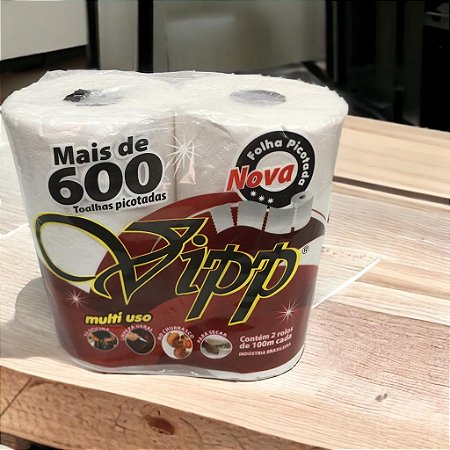 Papel Toalha Multiuso Pacote Com 2 Rolos de 100Metros Cada Vipp(doméstico)