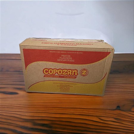 Prato Plástico Raso Branco Pr21cm Caixa Com 500 Pratos Copozan
