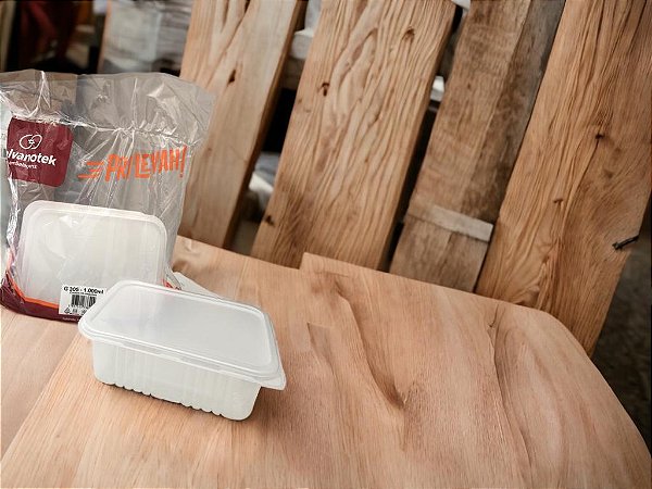 Pote Retangular Com Tampa 1000ml G305kit Com 10cj Galvanoteck