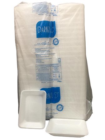 Bandeja Profunda No. 41 24cm 4P Comprimento X18cm Largura X4 Altura Eps Branca 04pe Fardo C/400 Darnel
