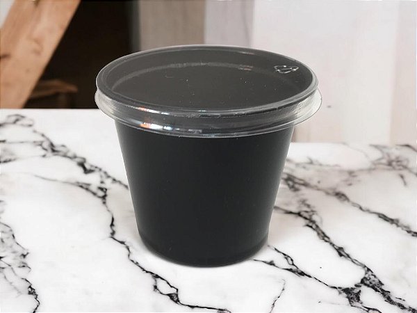 Pote Para Molho Molheira 60ml Preto Caixa Com 700conjuntos Galvanoteck