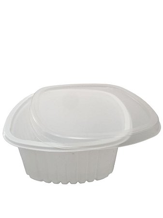 Pote Quadrado  Multiuso Freezer E Microondas Branco Caixa Com 300cj Galvanotek