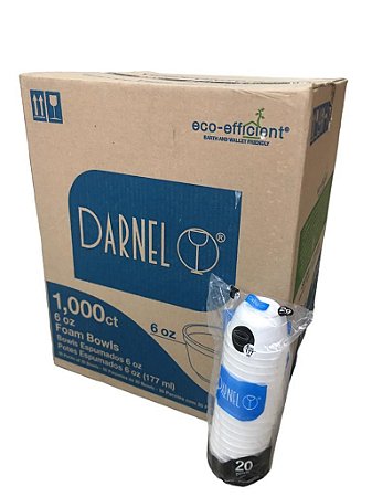 Tigela Bowls 6oz 177ml Caixa Com 1000 Tijelas Darnel