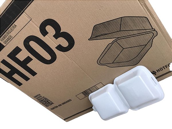 Lancheira Termica Isopor Eps Hf03 950ML 16x16x8cm Caixa Com 400unidades Fibraform