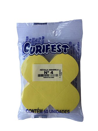 Forma Petala N4 Amarelo Pacote Com 50 Unidades Curifest