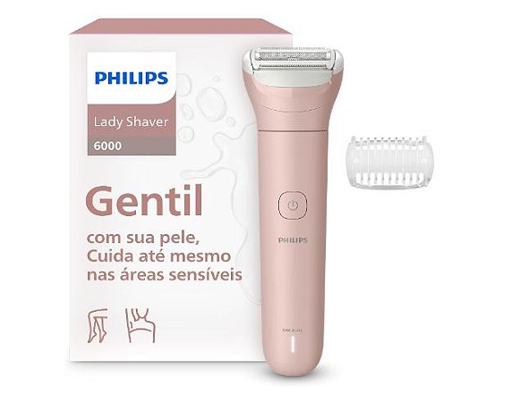 Aparador de Pelos Feminino Philips BRL128 Rosa Seco/Molhado