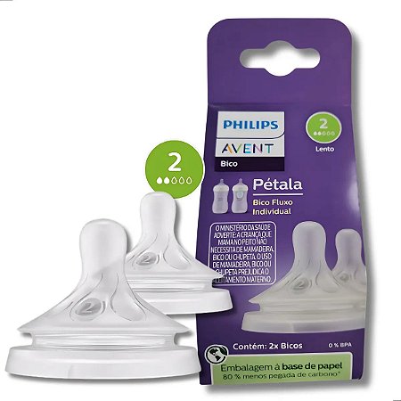Bico De Mamadeira Nº2 T2 Philips Avent Pétala 3.0 Fluxo 2