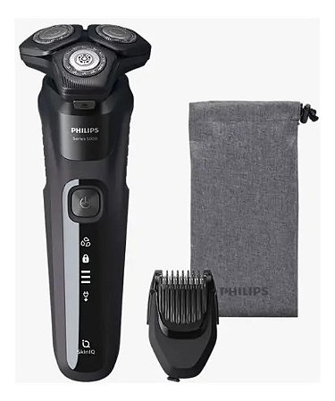 Barbeador Philips S5898/17 360° Séries 5000 Preto-profundo 127/220v