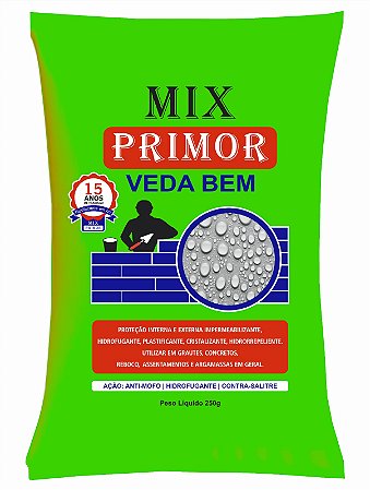 100 SC MIX PRIMOR VEDA BEM IMPERMEABILIZANTE/ HIDROFUGANTE