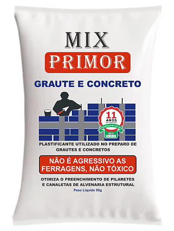 50 sc  Mix Primor Graute E Concreto Canaletas