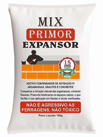 100 sc Aditivo Mix Primor Expansor p/ argamassas encunhamento