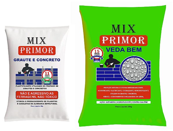 25 SC MIX PRIMOR VEDA BEM 25 SC DE MIX PRIMOR GRAUTE E CONCRETO