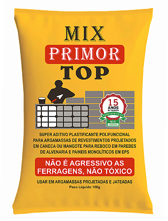 15 sc Aditivo Mix Primor TOP projeção de reboco