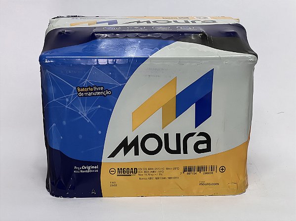 Bateria Moura 60 Amperes para Carro M60AD