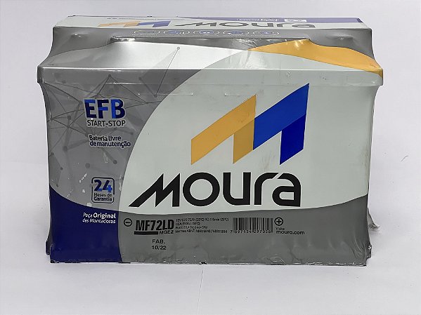 Bateria Moura EFB 72ah para carro - MF72LD