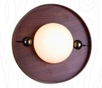 Arandela Madeira Circular