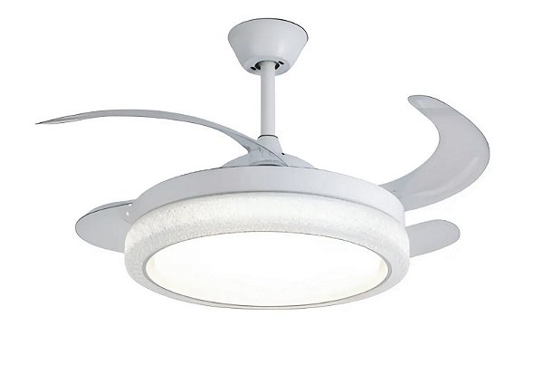 VENTILADOR CRISTAL 50CM / 107CM 30W COM CONTROLE REMOTO